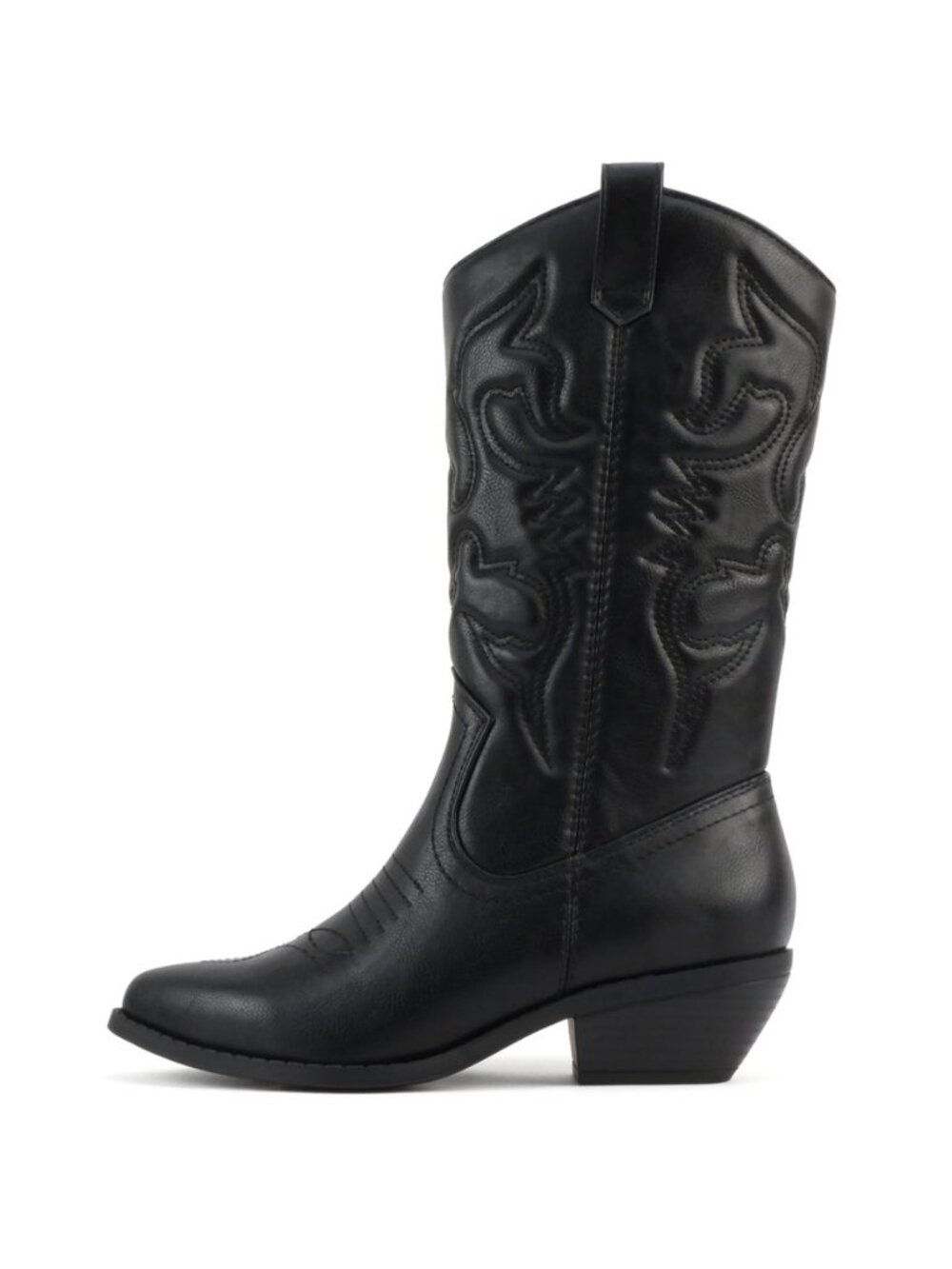 Rider ~ Women Mid-Calf Western Cowboy Boots with Pointed Toe & Side Zipper